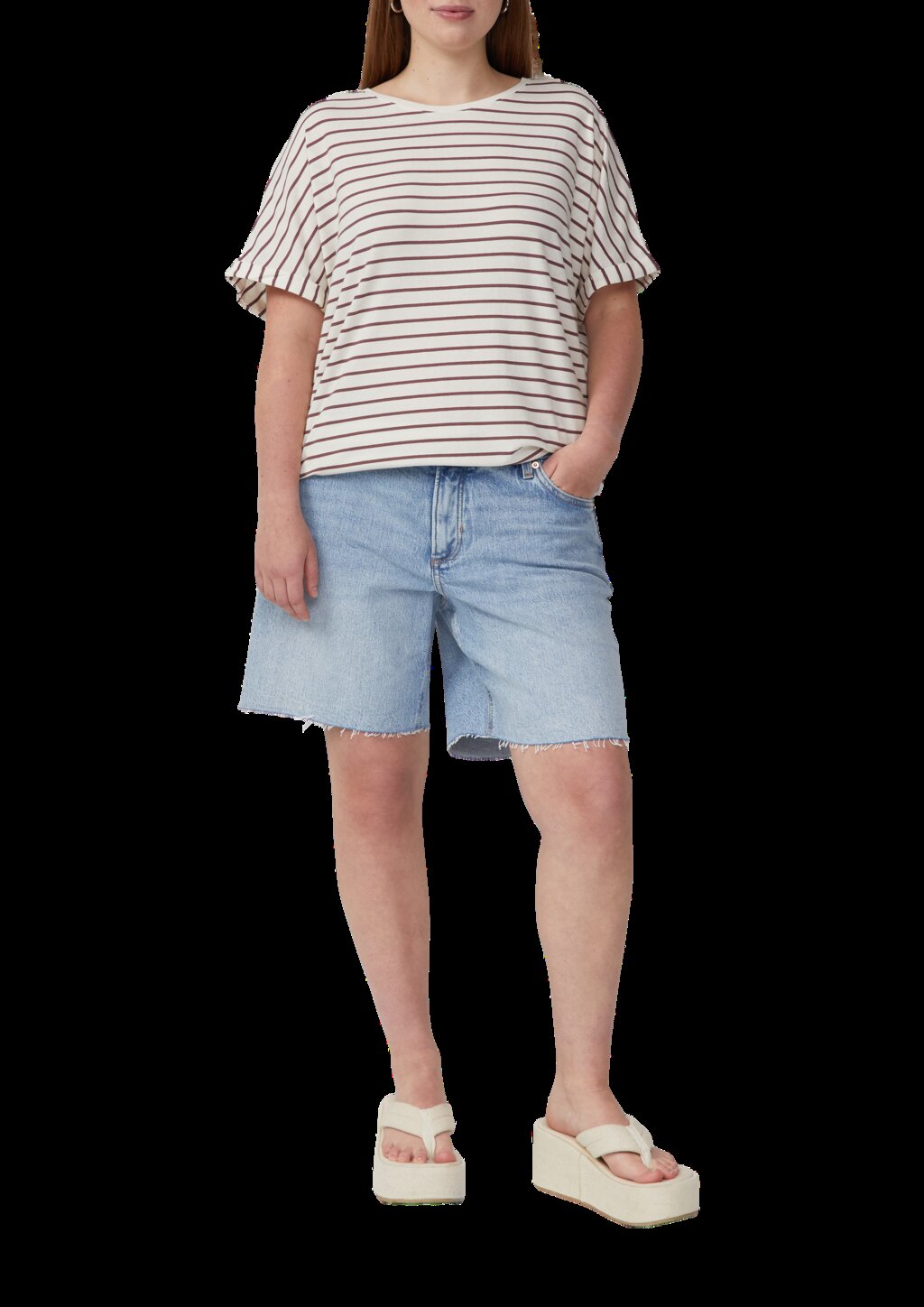 Locker geschnittenes T-Shirt aus Modalmix