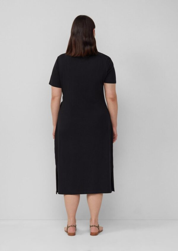 Jersey-Kleid mit Knotendetail und Raffung