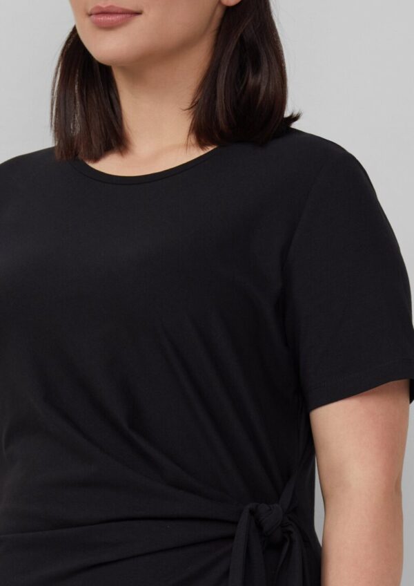 Jersey-Kleid mit Knotendetail und Raffung