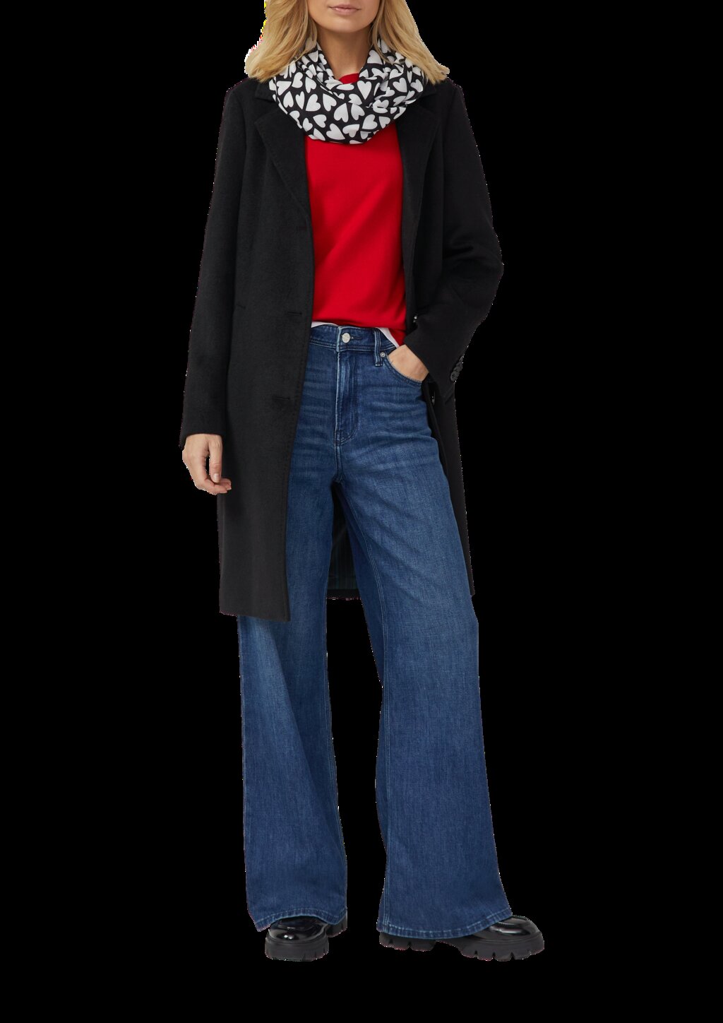 Floraler Loop-Schal aus Viskose mit Artwork-Details