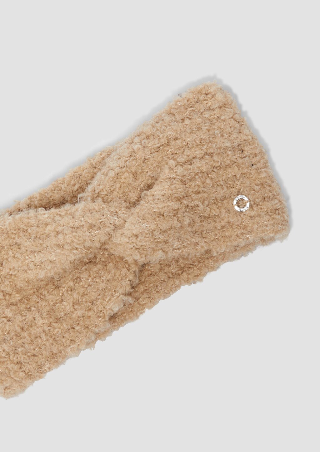 Stirnband aus Bouclé-Strick mit Twist-Detail