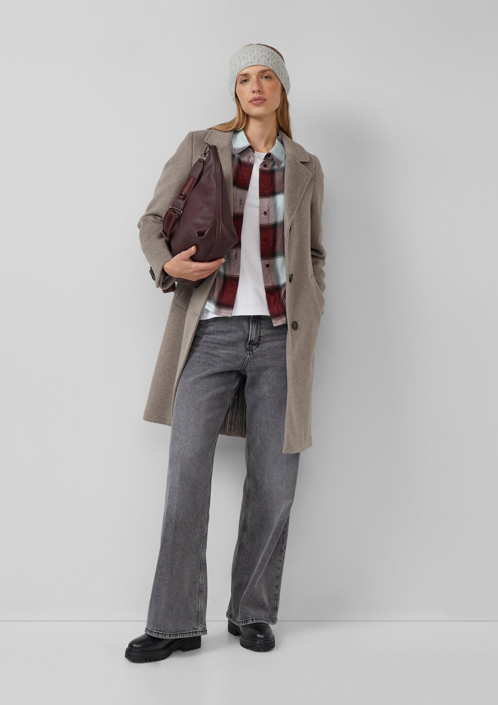 Strick-Stirnband mit Fleece-Futter