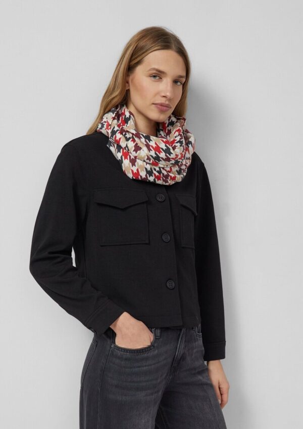 Loop-Schal im Hahnentritt-Muster