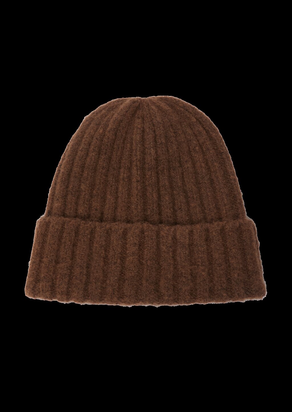 Strick-Beanie mit Wollanteil