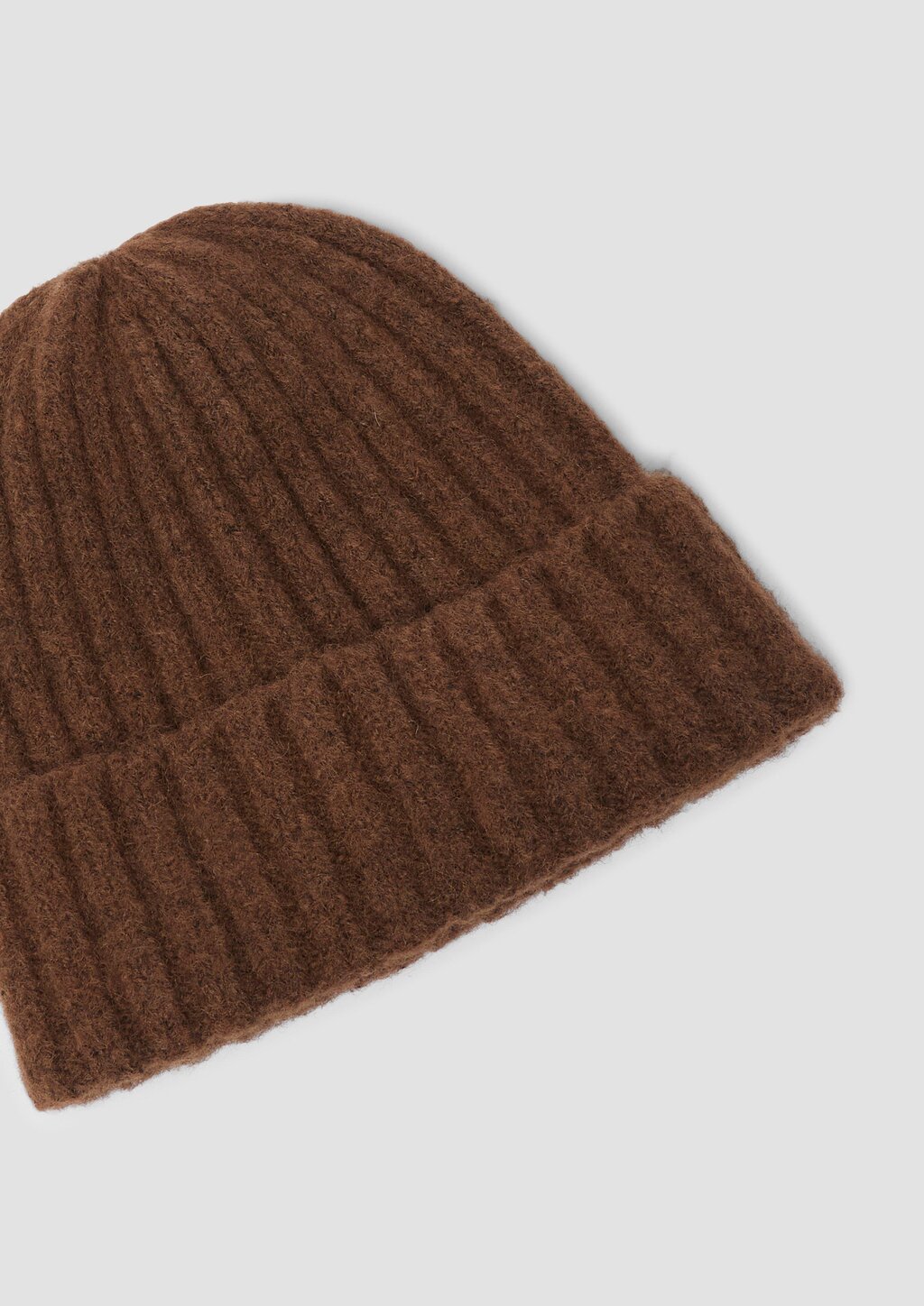 Strick-Beanie mit Wollanteil