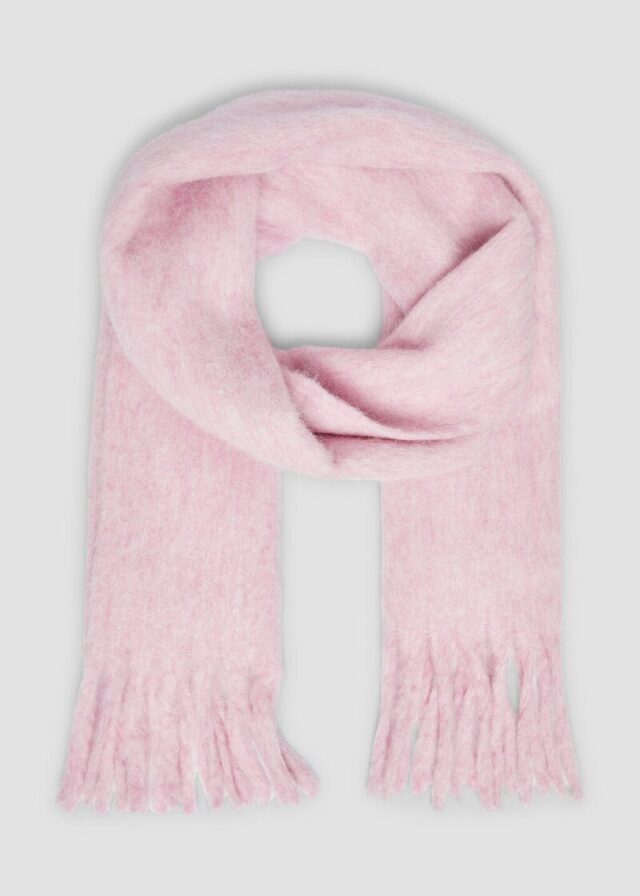 Wollmix-Schal mit Fransen