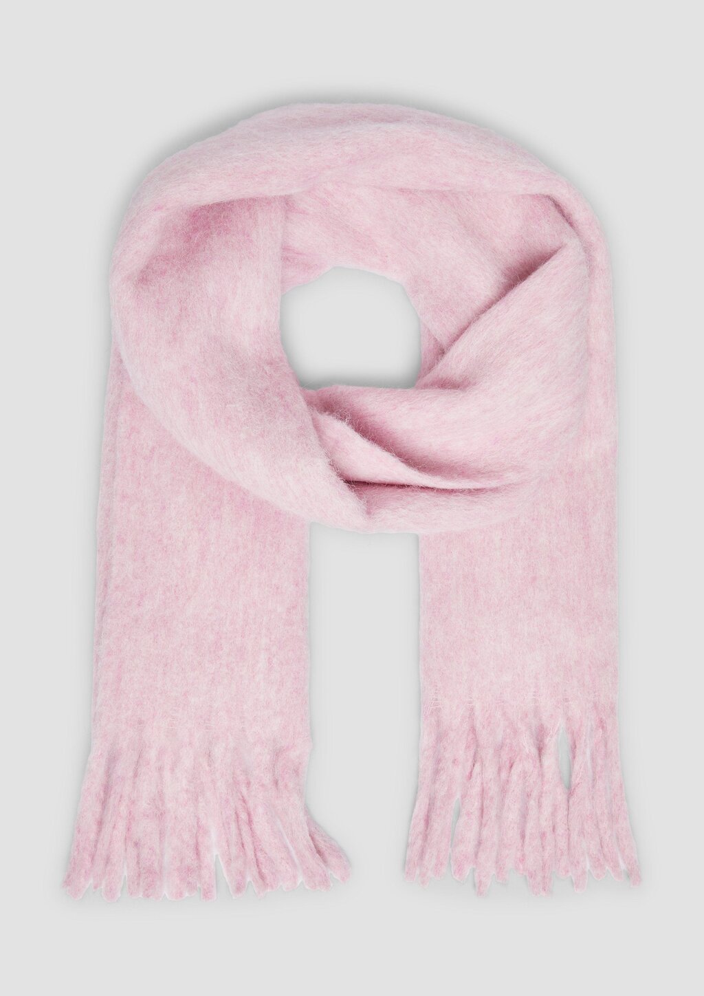 Wollmix-Schal mit Fransen