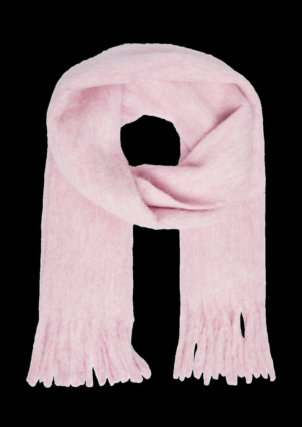 Wollmix-Schal mit Fransen