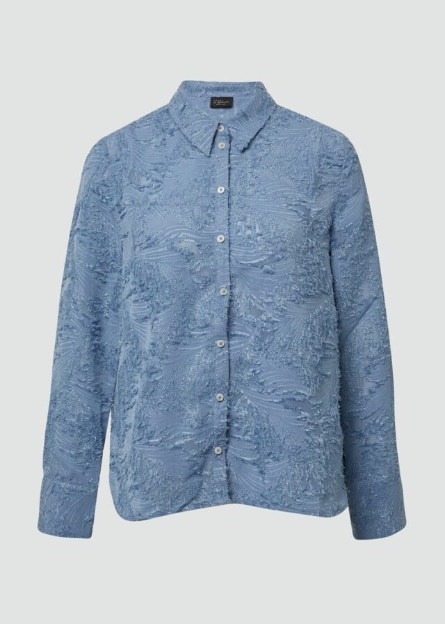 Hemdbluse mit 3D-Effekt