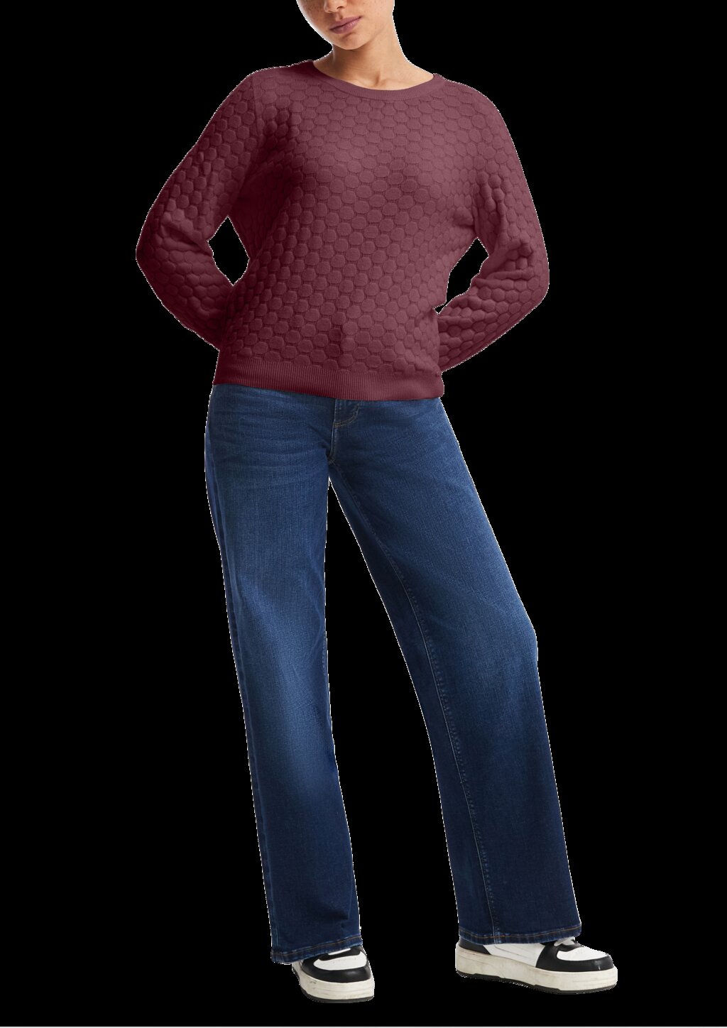 Strukturierter Pullover