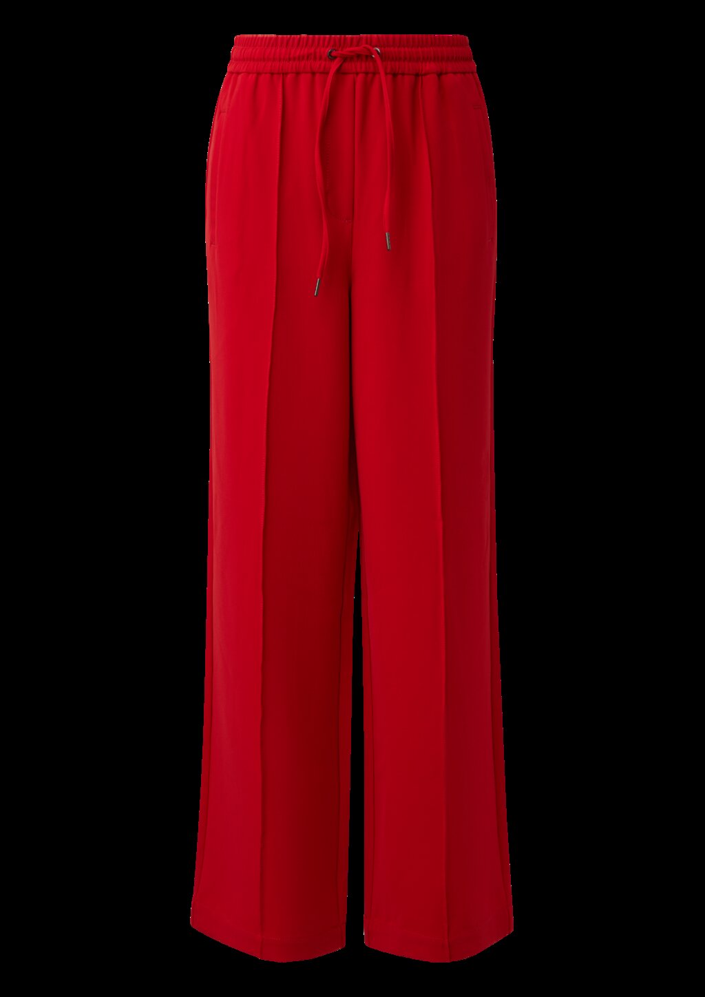 Fließende Hose mit geradem Bein und Elastikbund