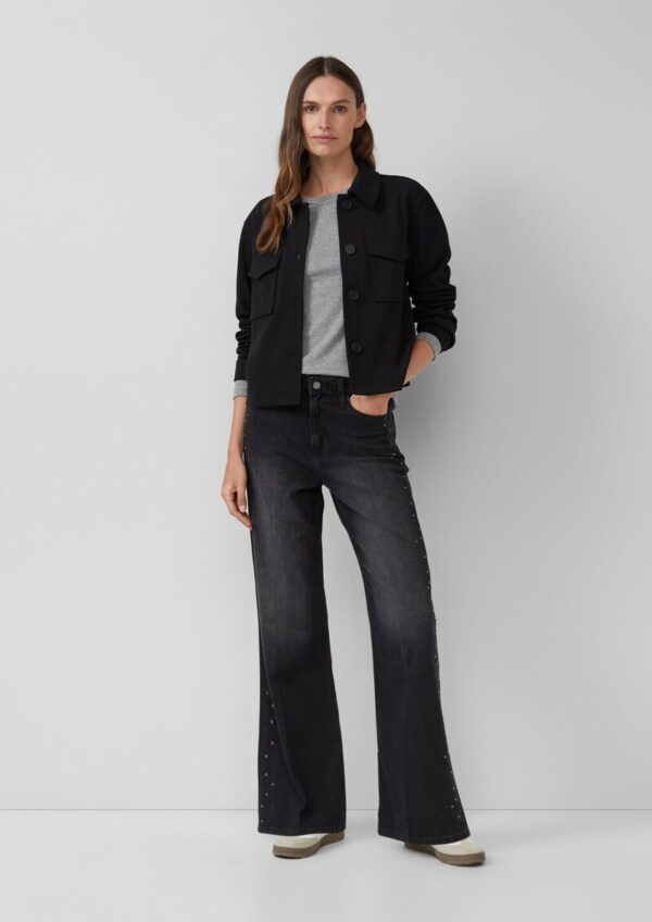 Jeans Suri / Regular Fit / High Rise / Wide Leg / Schmuckstein-Details