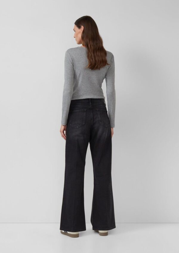 Jeans Suri / Regular Fit / High Rise / Wide Leg / Schmuckstein-Details