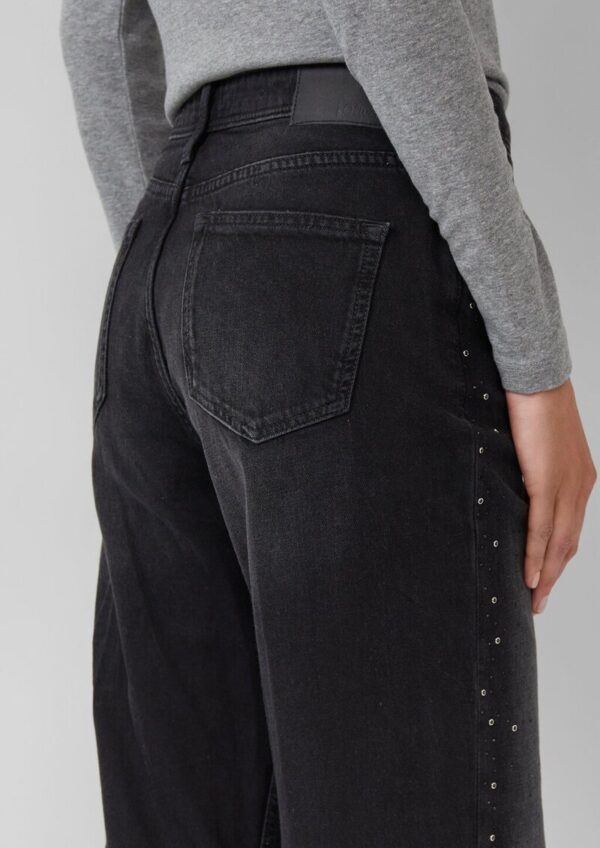 Jeans Suri / Regular Fit / High Rise / Wide Leg / Schmuckstein-Details