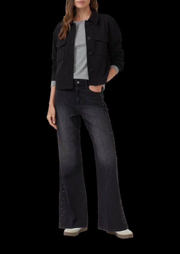 Jeans Suri / Regular Fit / High Rise / Wide Leg / Schmuckstein-Details