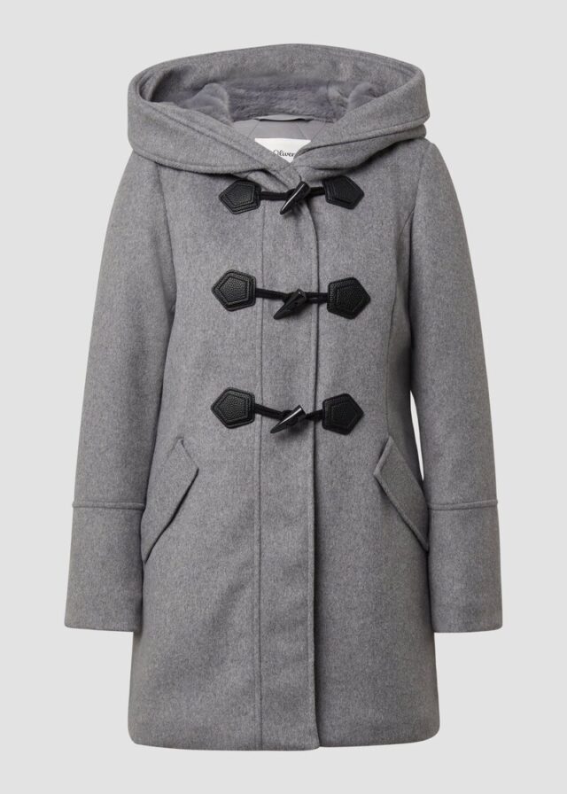 Taillierter Dufflecoat aus Wollmix