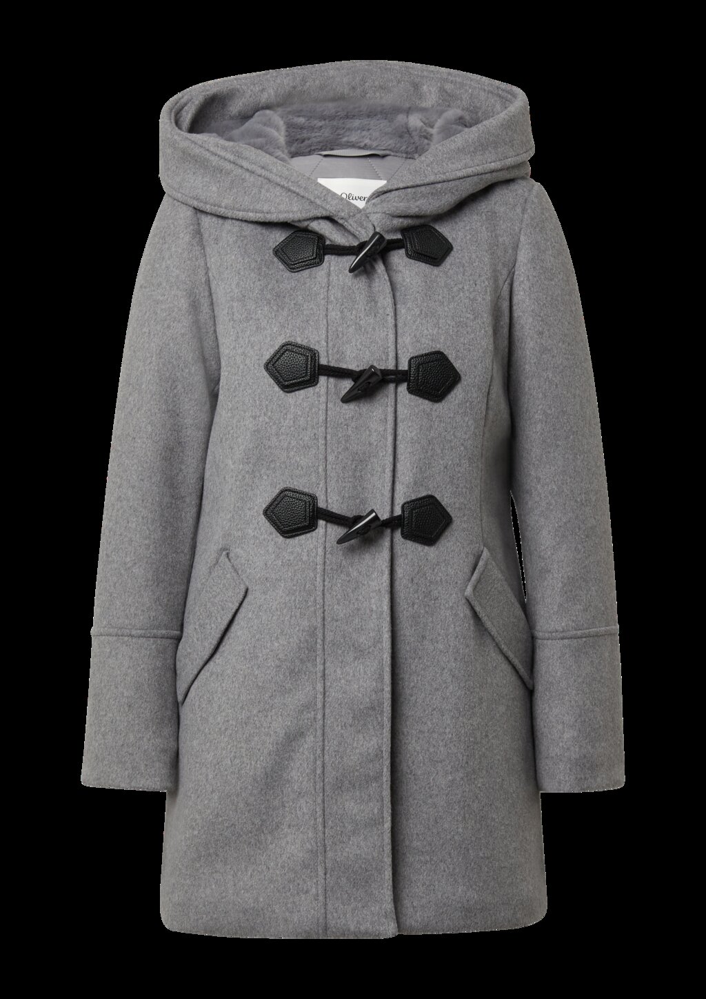 Taillierter Dufflecoat aus Wollmix