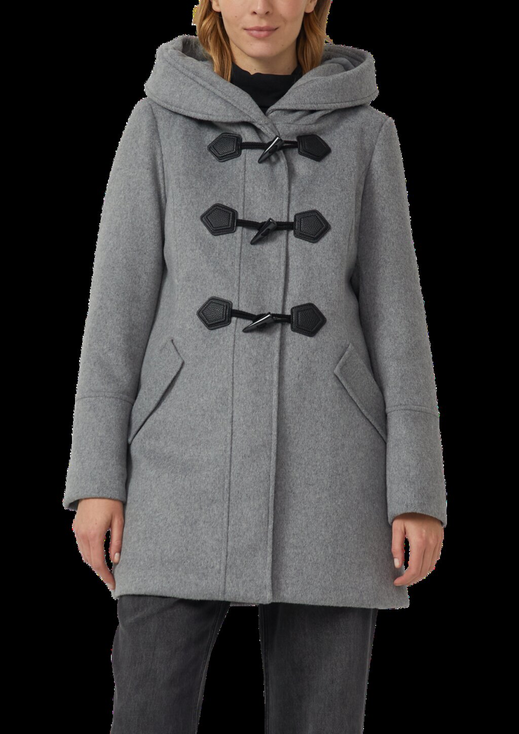 Taillierter Dufflecoat aus Wollmix