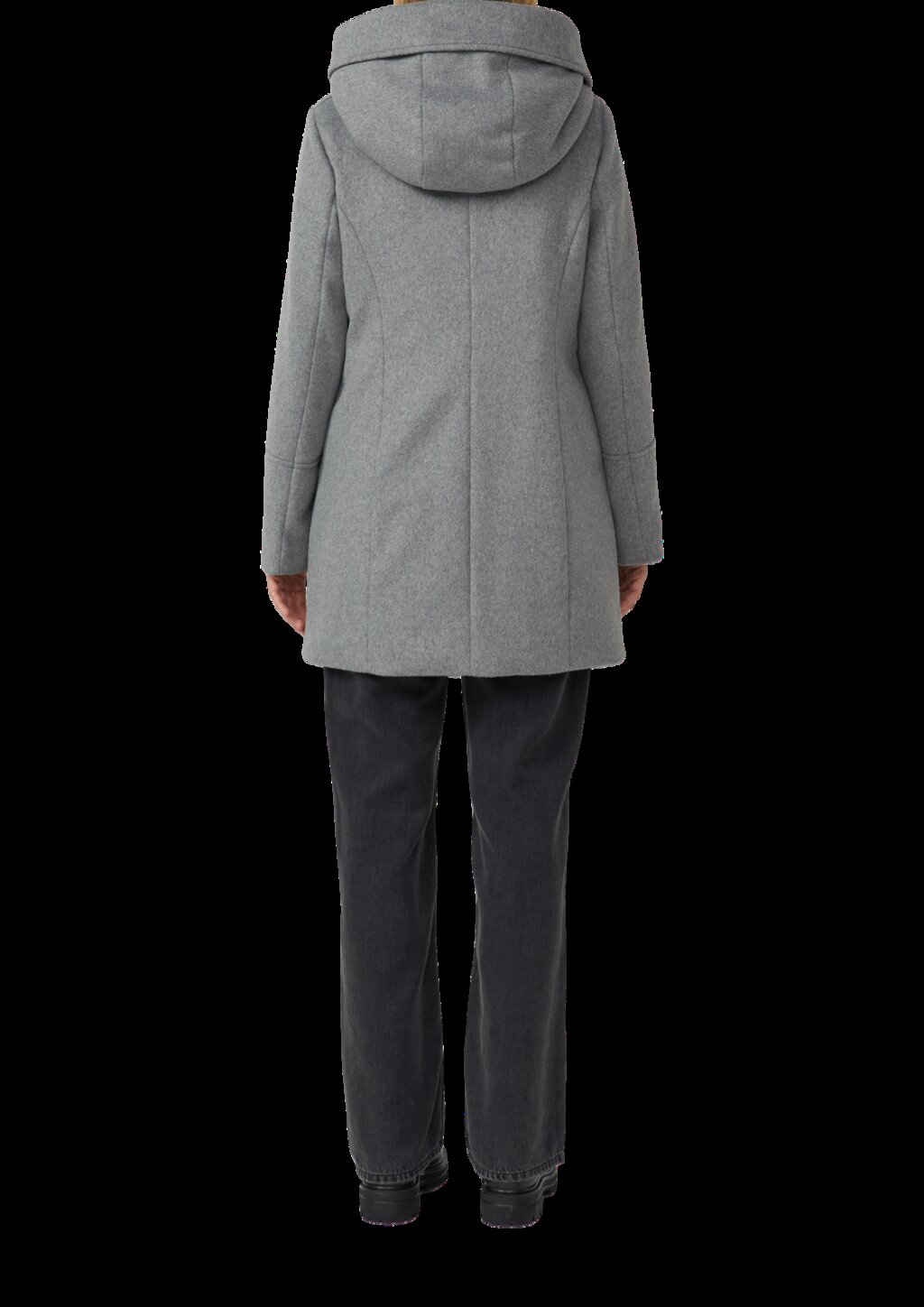 Taillierter Dufflecoat aus Wollmix