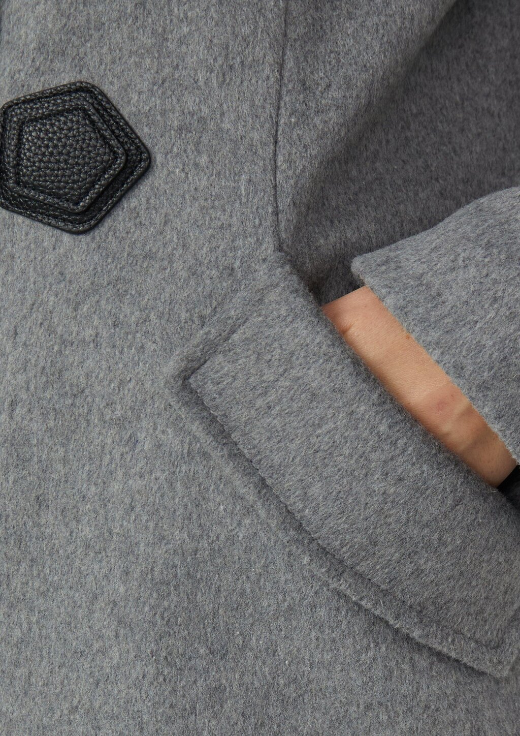 Taillierter Dufflecoat aus Wollmix