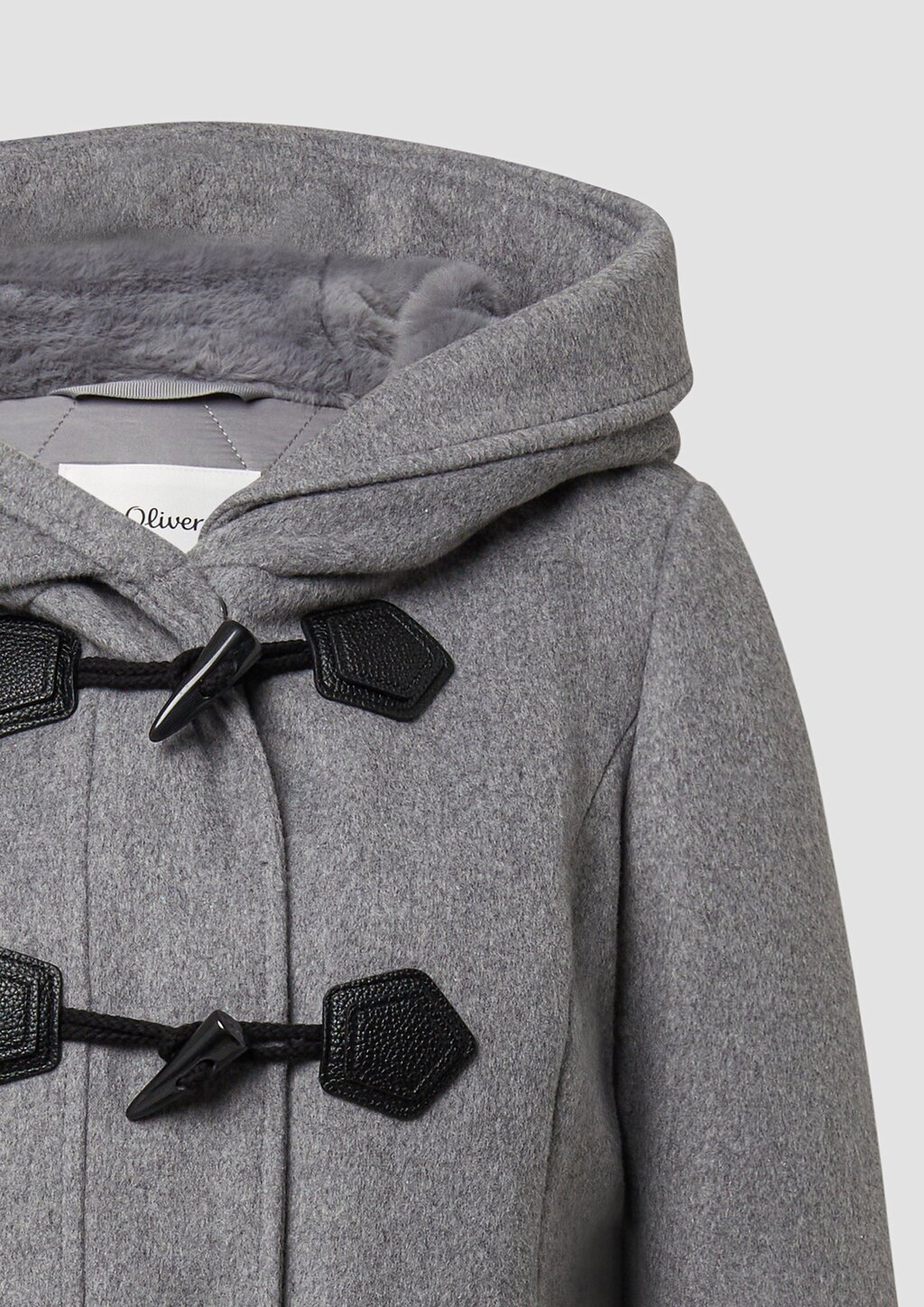 Taillierter Dufflecoat aus Wollmix