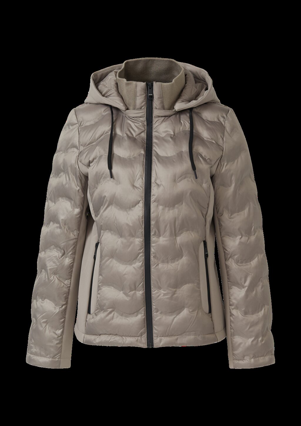 Leichte Jacke im Fabricmix mit abnehmbarer Kapuze