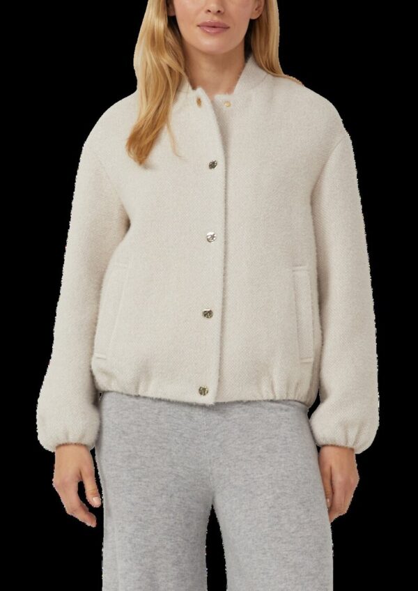 Flauschige Jacke im Relaxed Fit mit Stehkragen