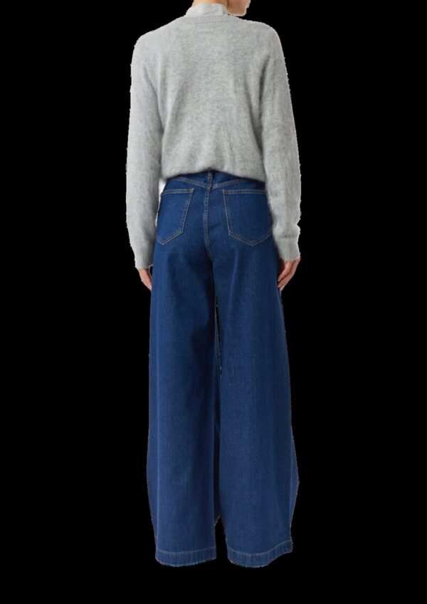 Jeans mit Extra Wide Leg und Bundfalten