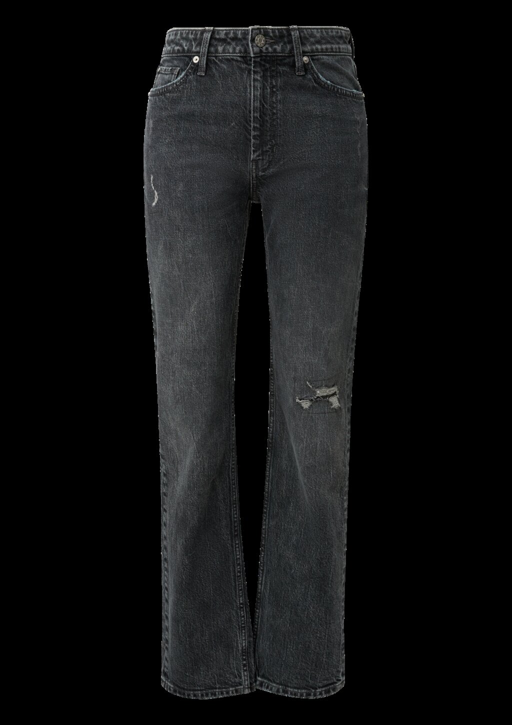 Jeans Karolin / Regular Fit / High Rise / Straight Leg / mit Pailletten