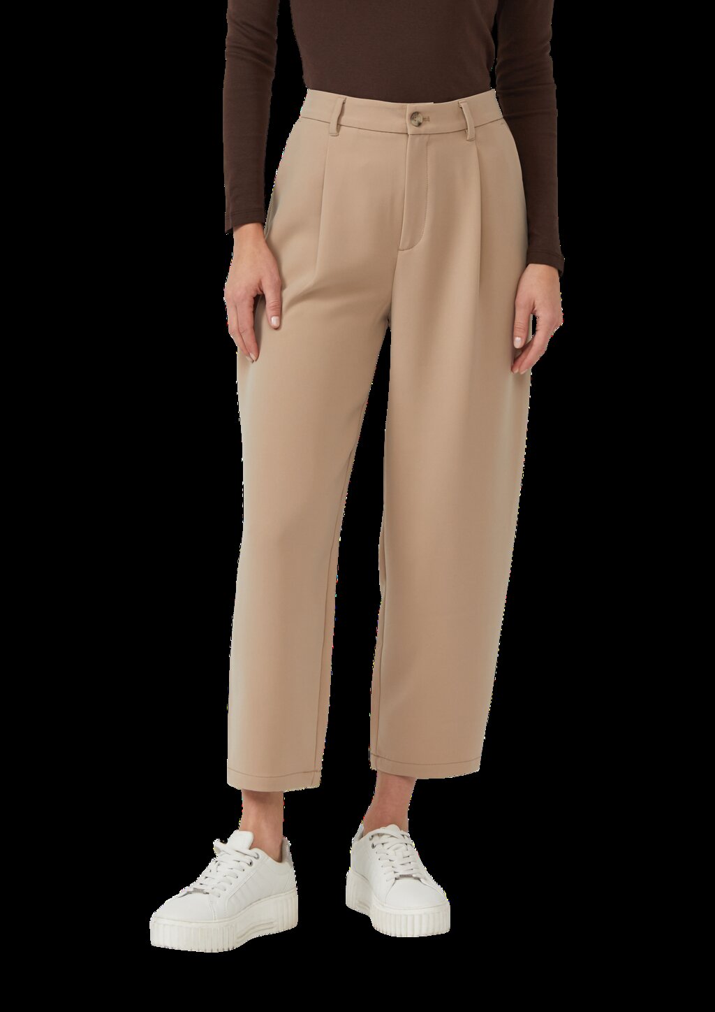 Barrel-Leg-Hose mit Bundfalten