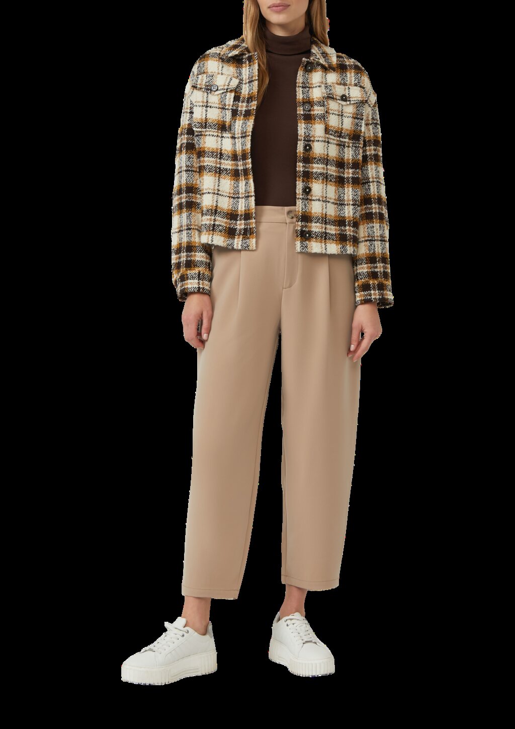 Barrel-Leg-Hose mit Bundfalten