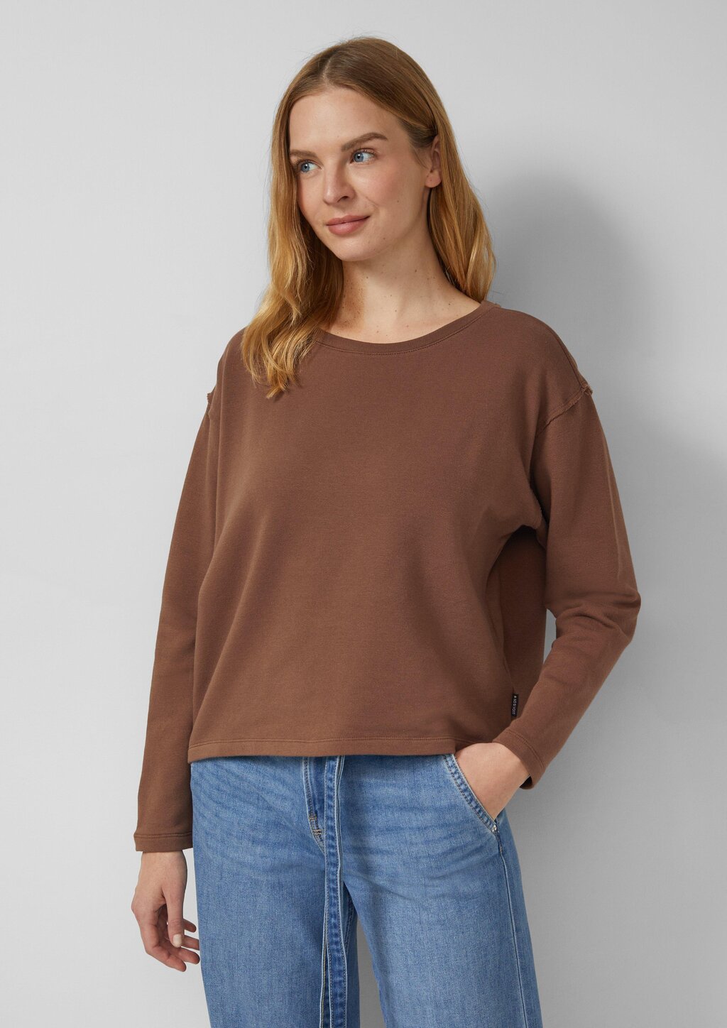 Verkürztes Sweatshirt mit Naht-Details