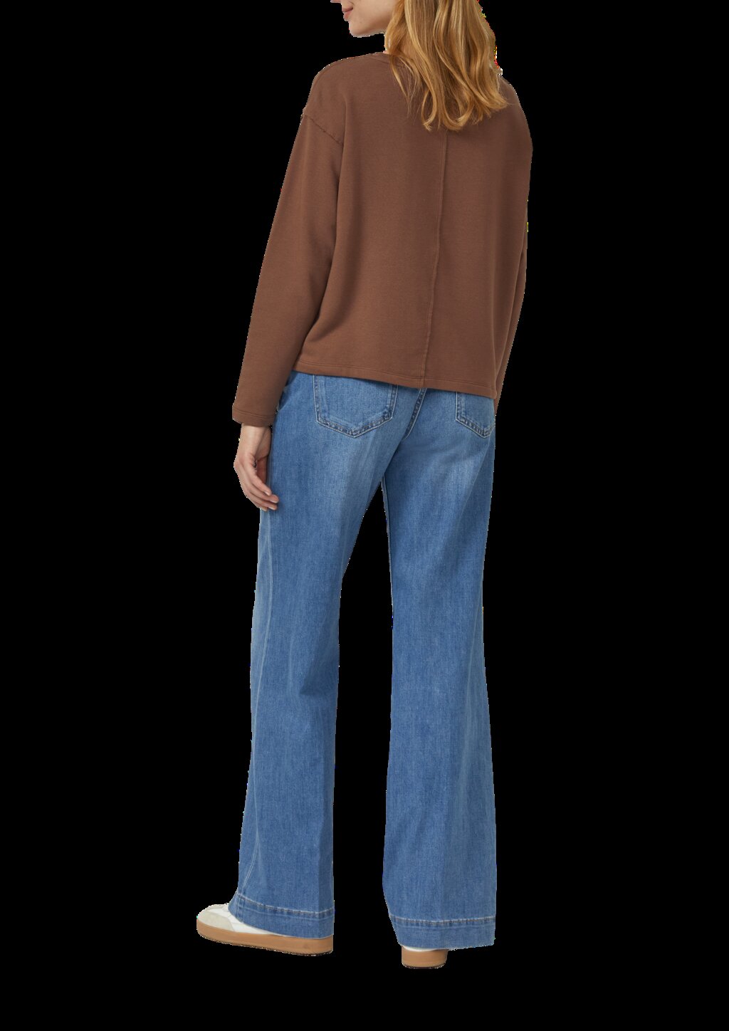 Verkürztes Sweatshirt mit Naht-Details