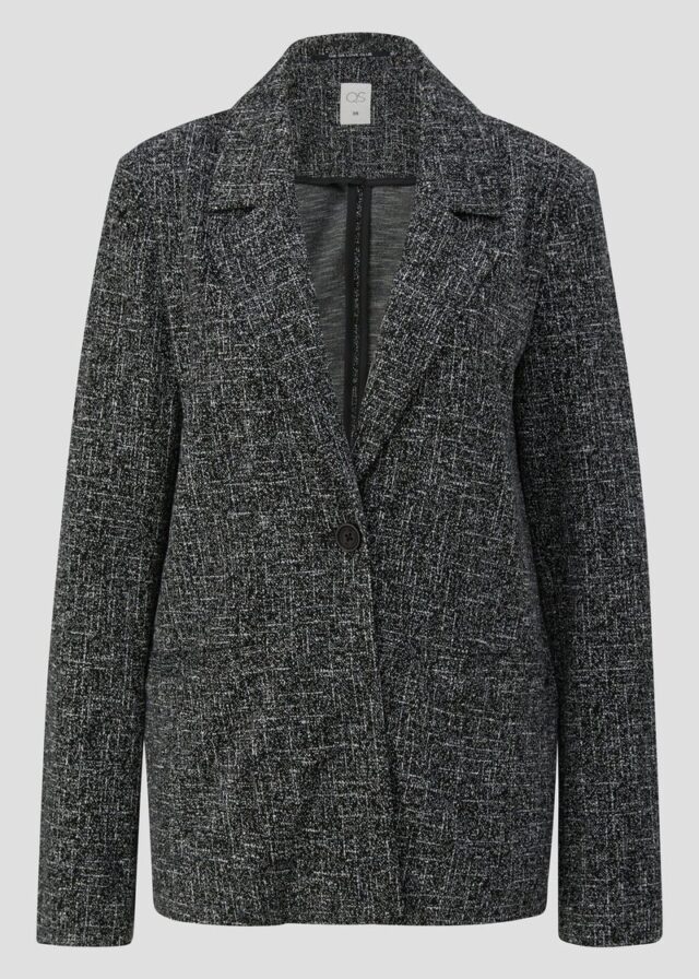 Melierter Blazer aus Interlockjersey