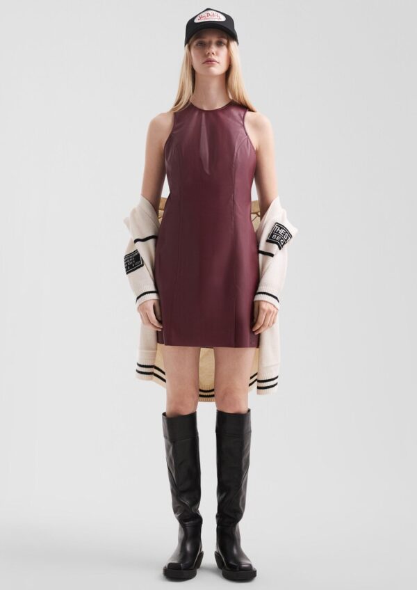 Minikleid in Lederoptik