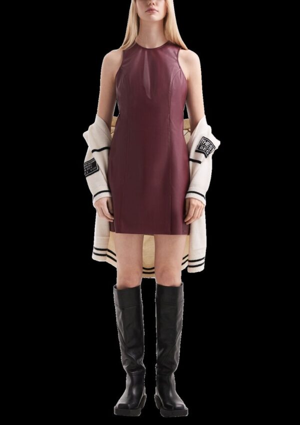 Minikleid in Lederoptik