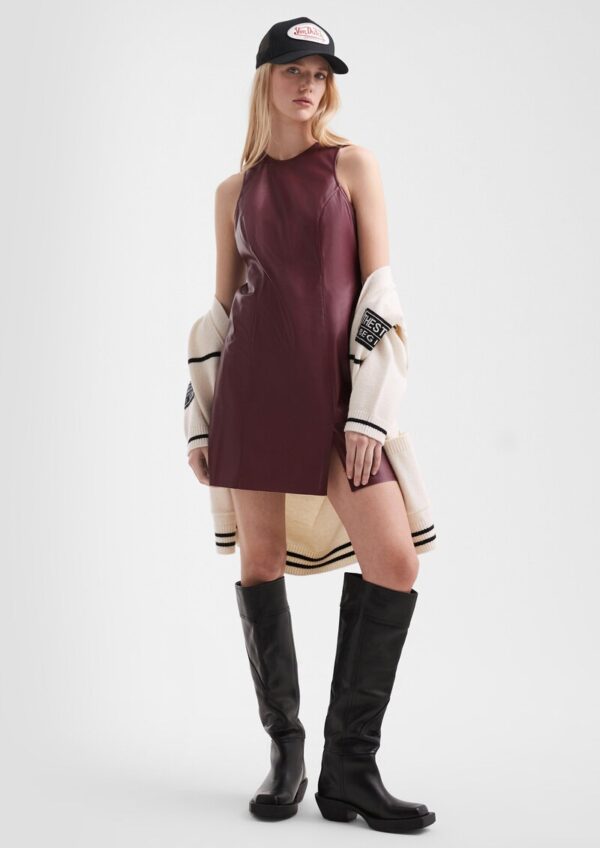 Minikleid in Lederoptik