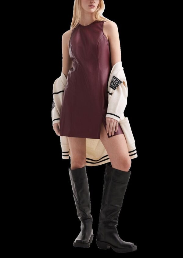 Minikleid in Lederoptik