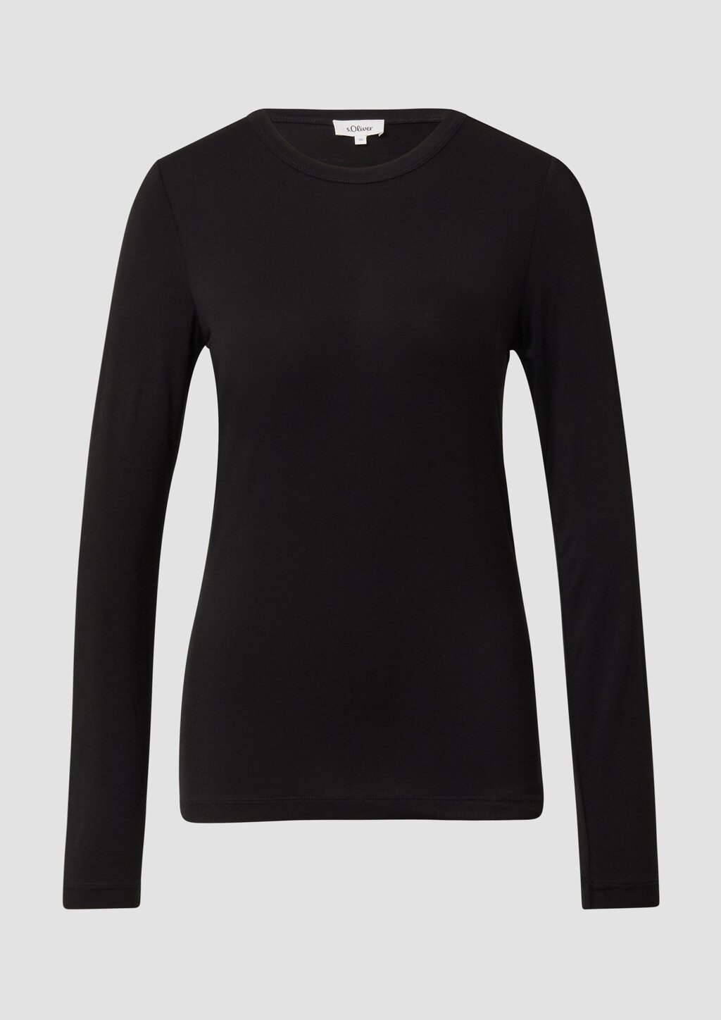 Feines Longsleeve aus Viskosestretch im Slim Fit