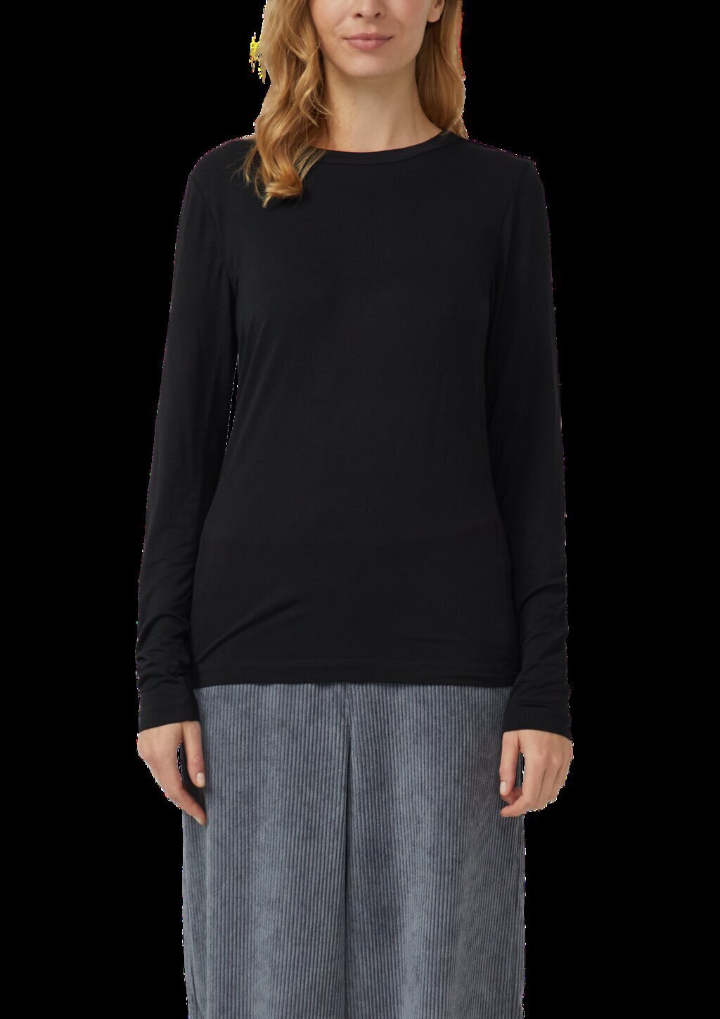 Feines Longsleeve aus Viskosestretch im Slim Fit