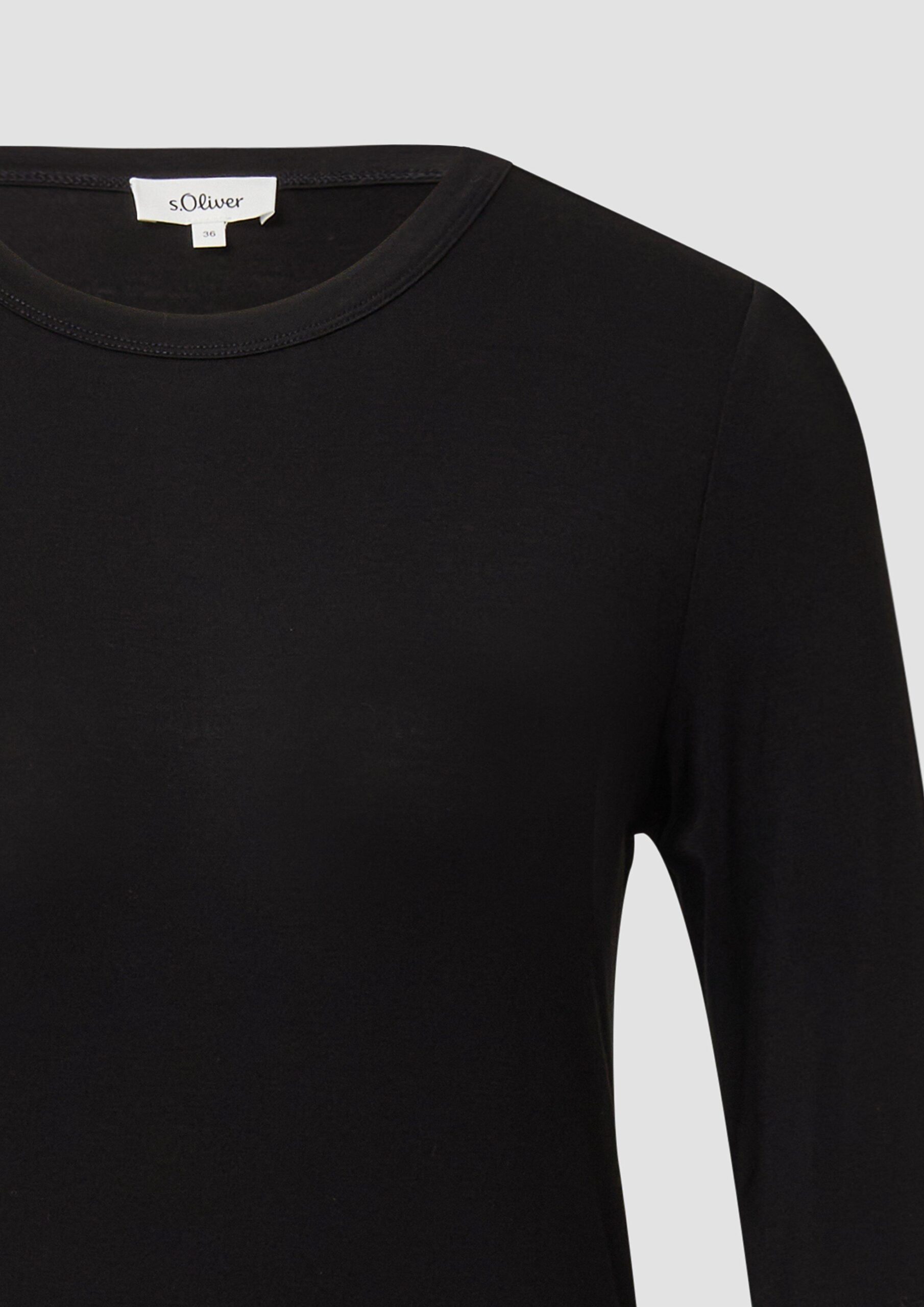 Feines Longsleeve aus Viskosestretch im Slim Fit