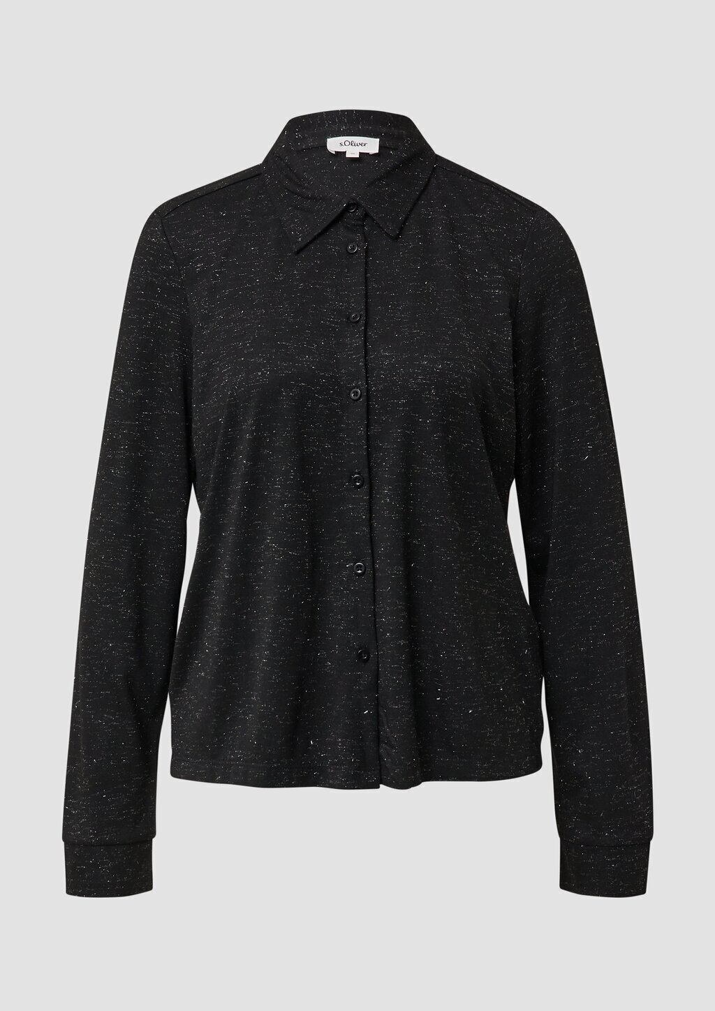 Jerseybluse mit Glitzergarn