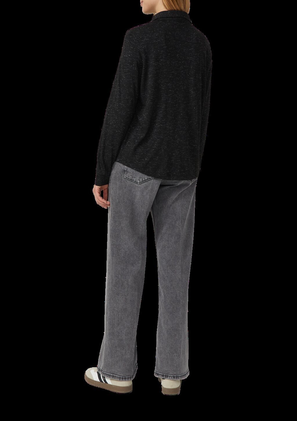 Jerseybluse mit Glitzergarn