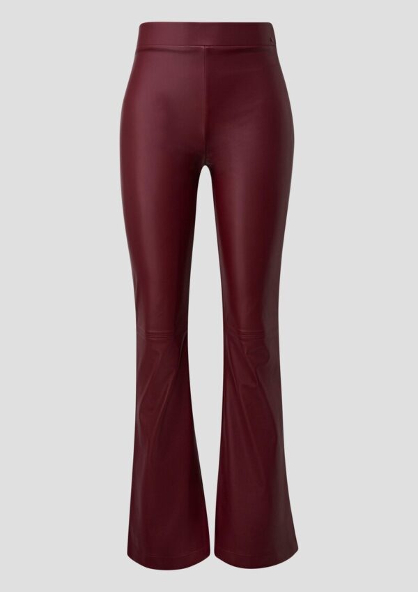 Flared Leg Pants in Lederoptik