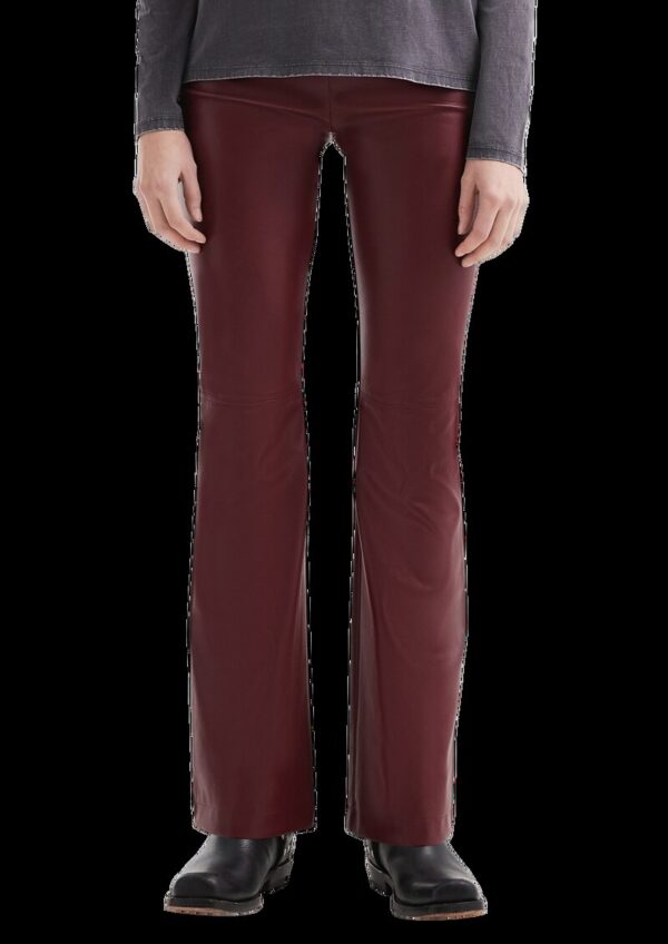 Flared Leg Pants in Lederoptik