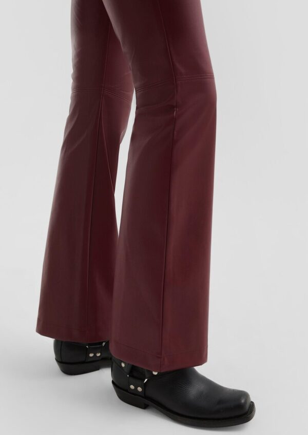 Flared Leg Pants in Lederoptik