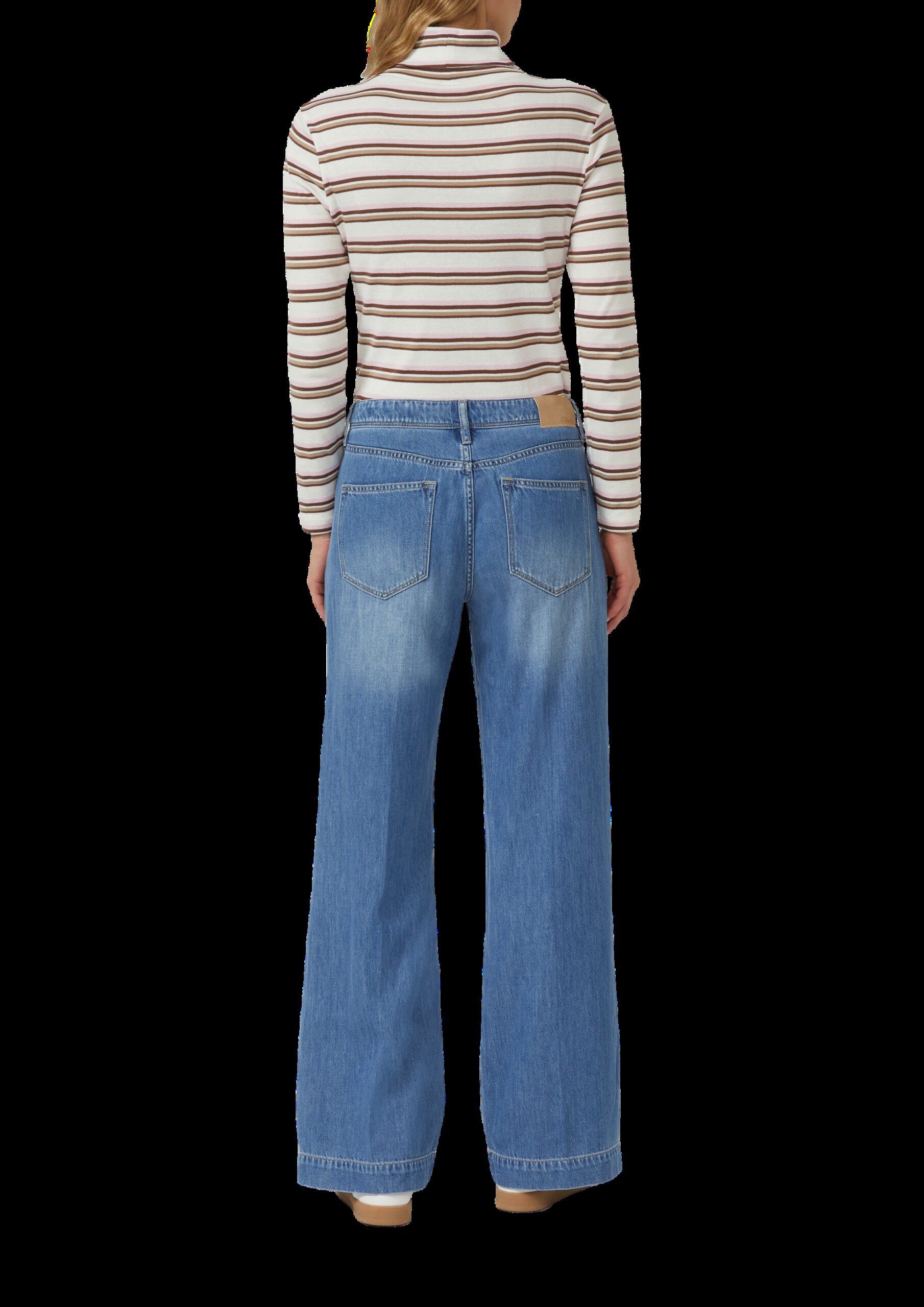 Longsleeve mit Rollkragen und Ringelmuster