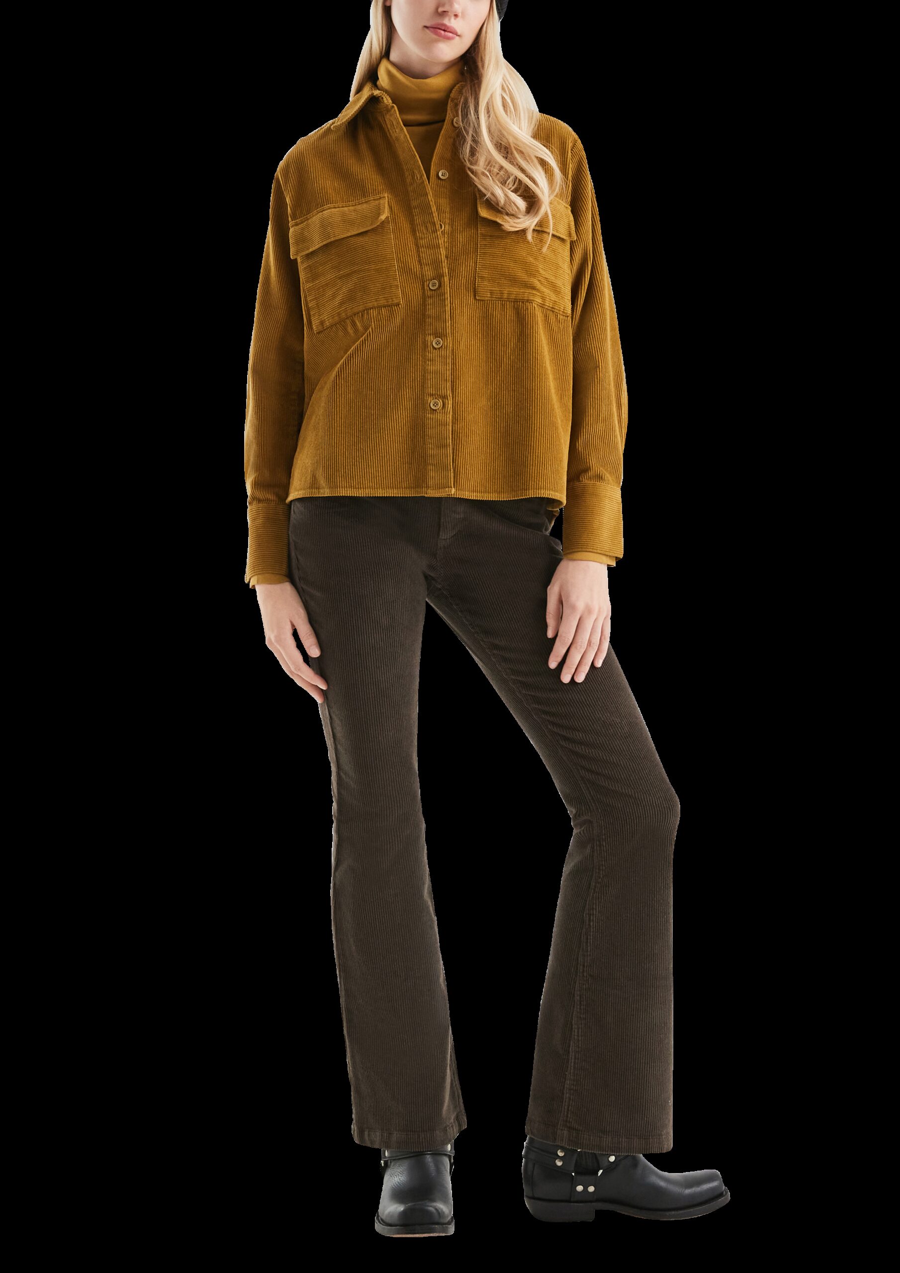 Cord-Overshirt mit Brusttaschen