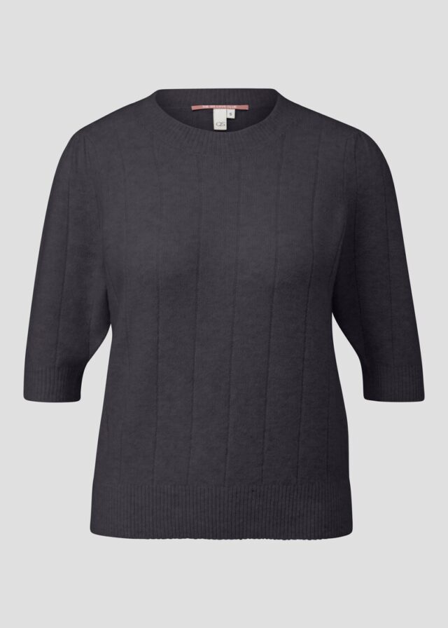 Weicher Kurzarm-Strickpullover