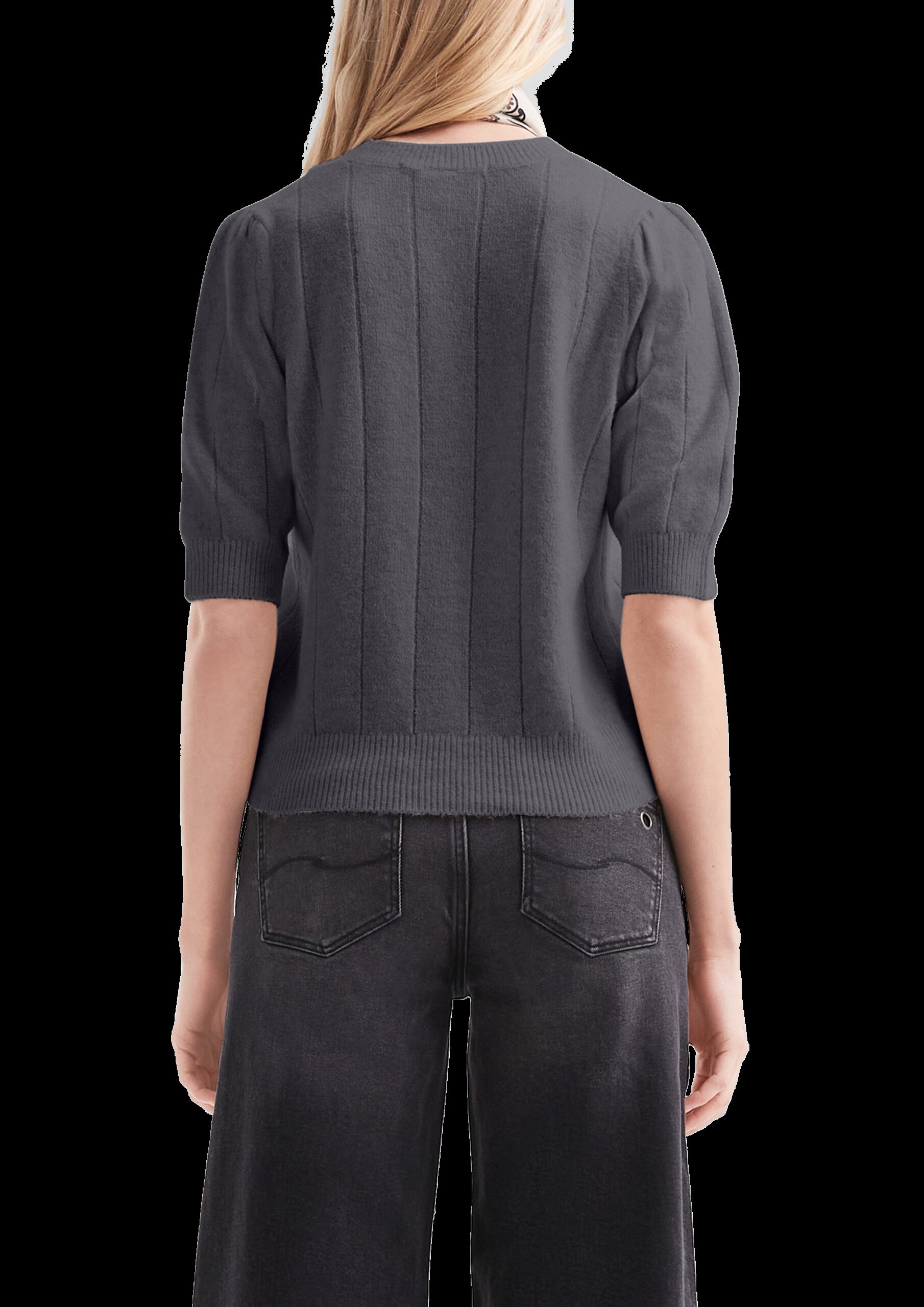 Weicher Kurzarm-Strickpullover